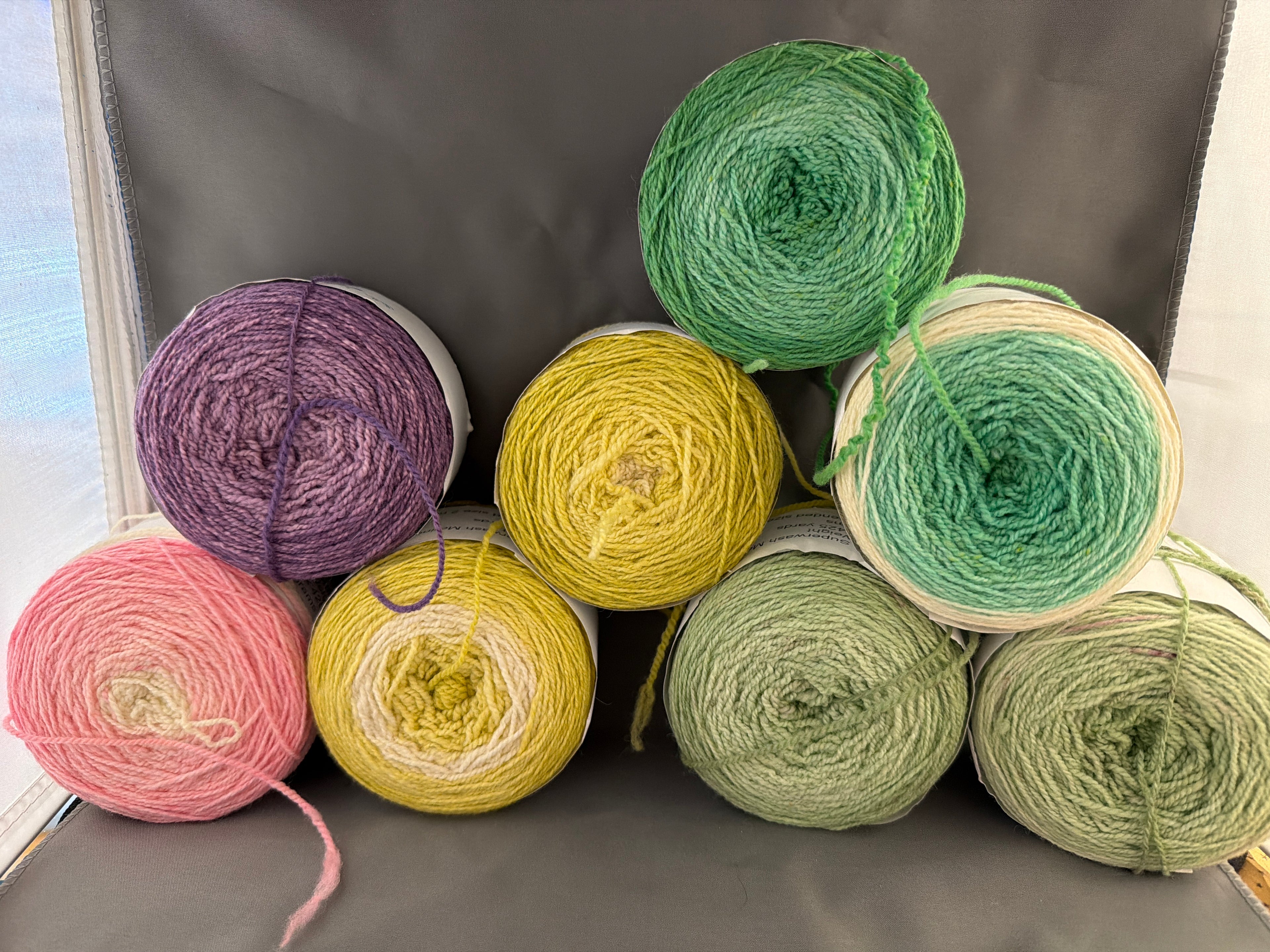 Hand dyed ombré yarn