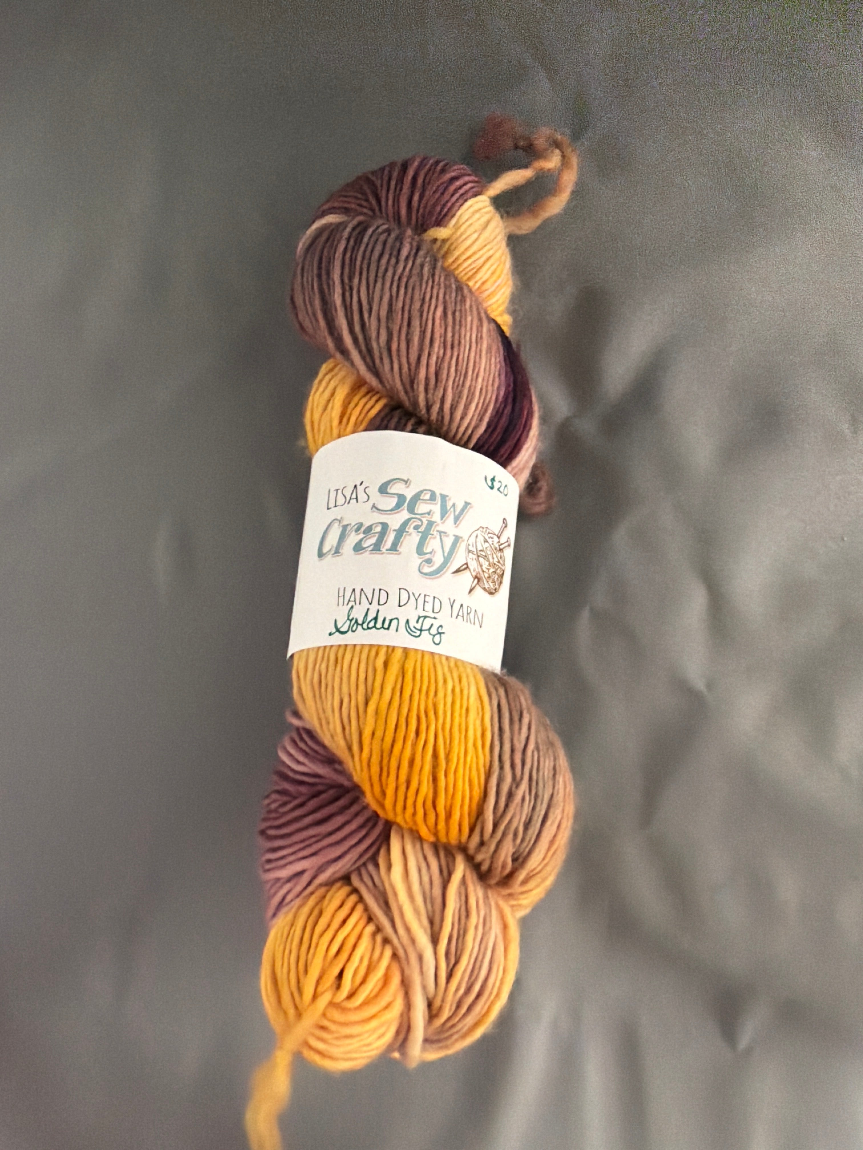 Golden fig- hand dyed yarn