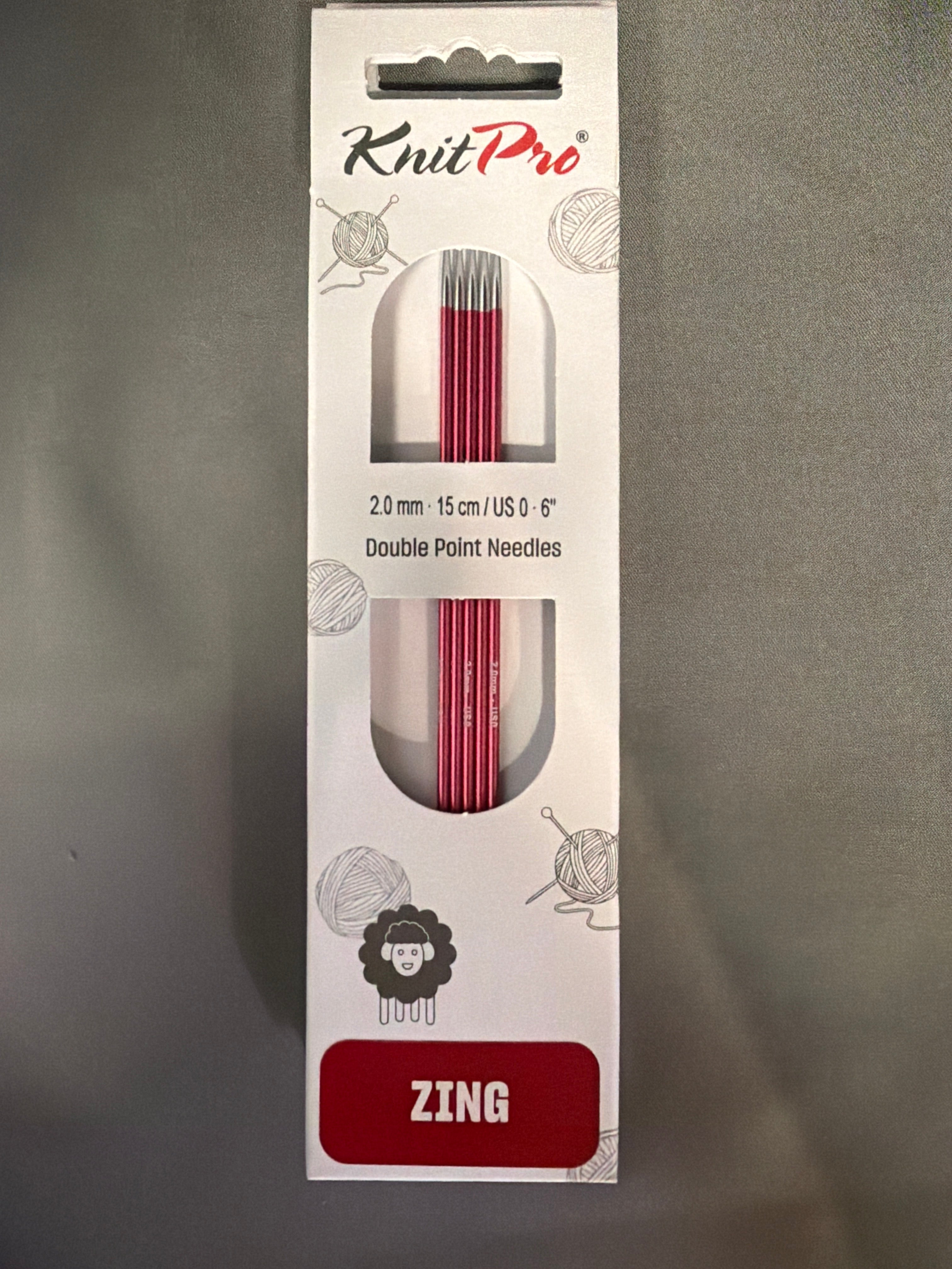 Knit pro zing double pointed needle
