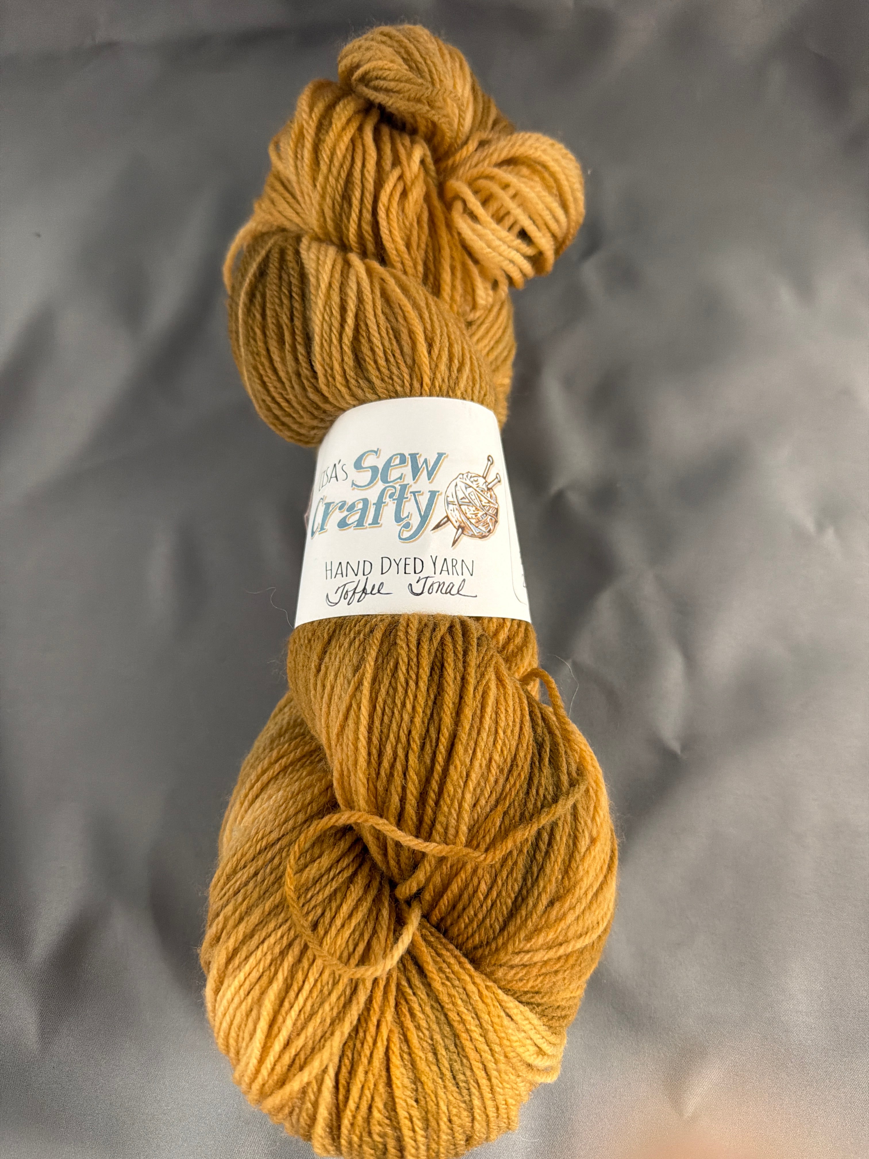 Toffee tonal hand dyed yarn