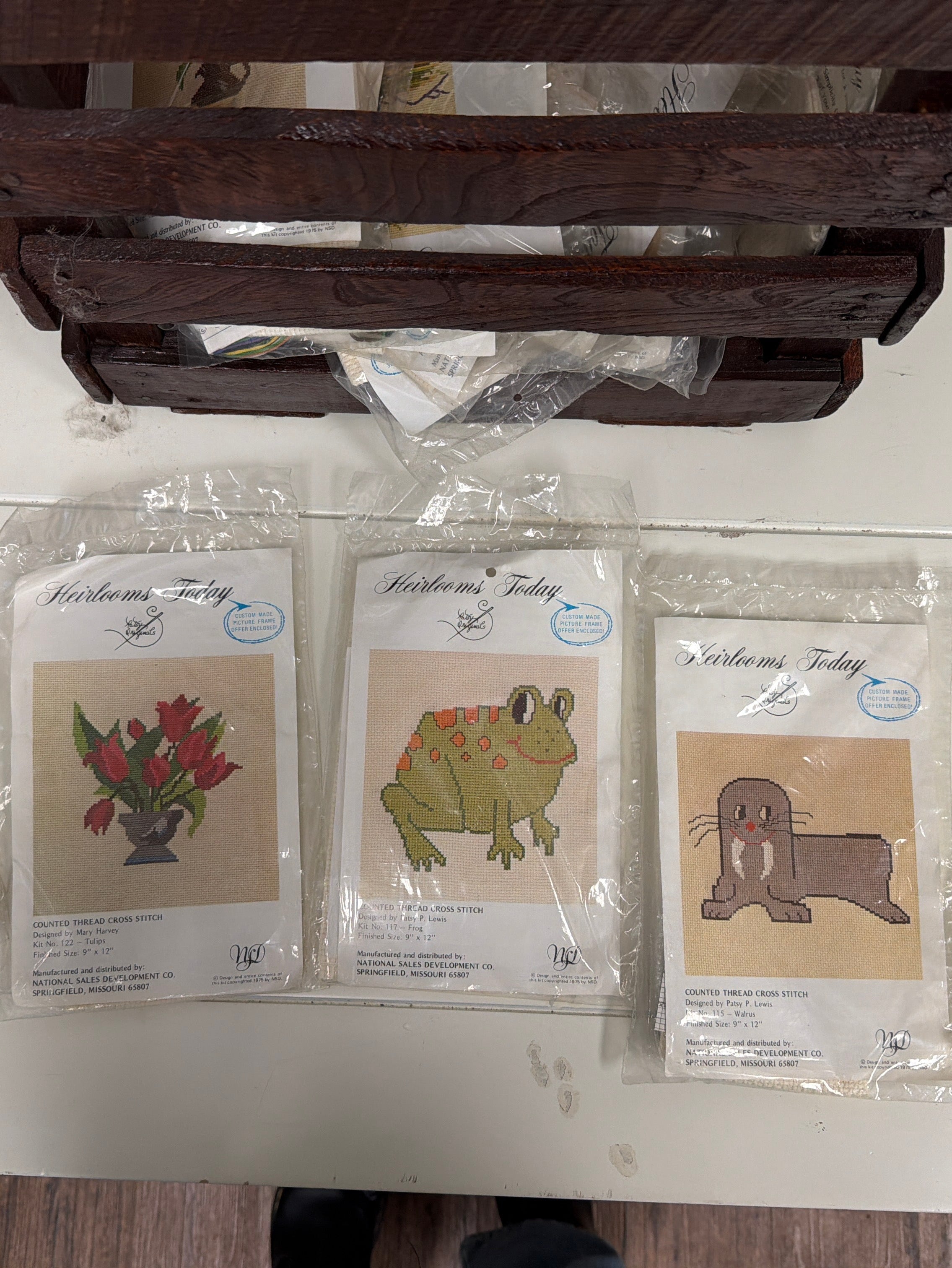 Vintage cross stitch kits