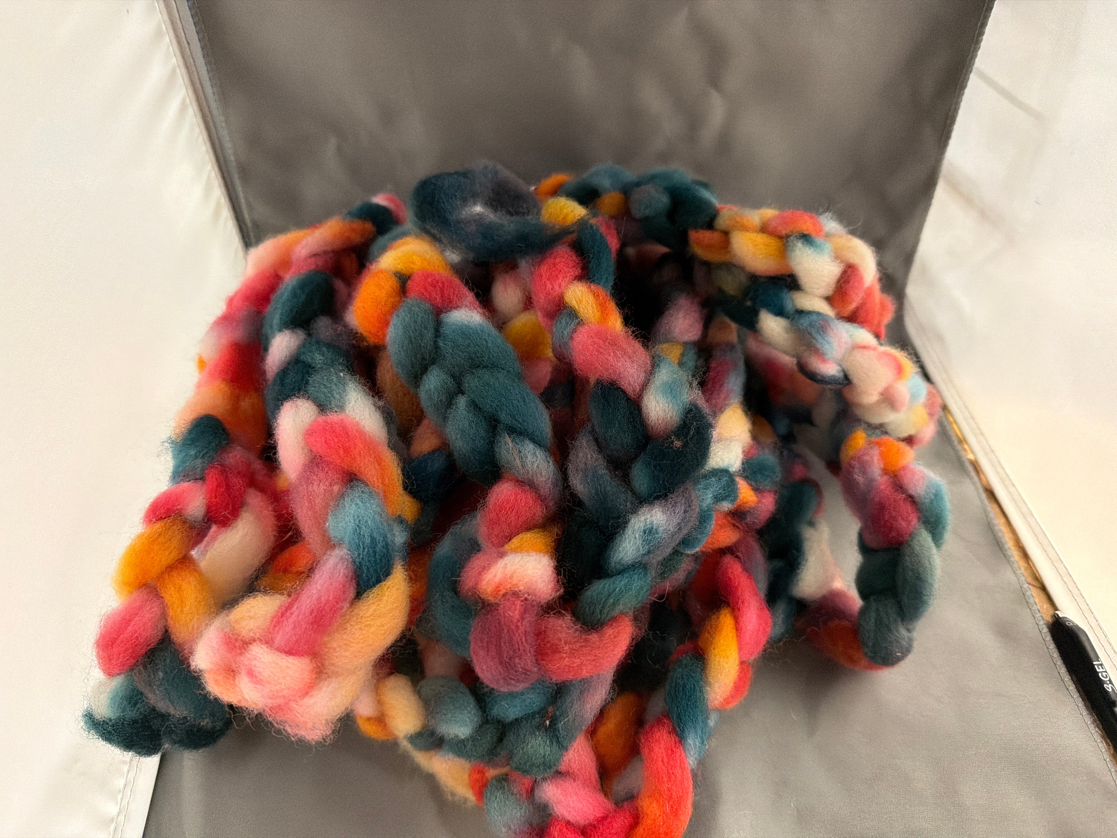 Hand dyed pencil roving