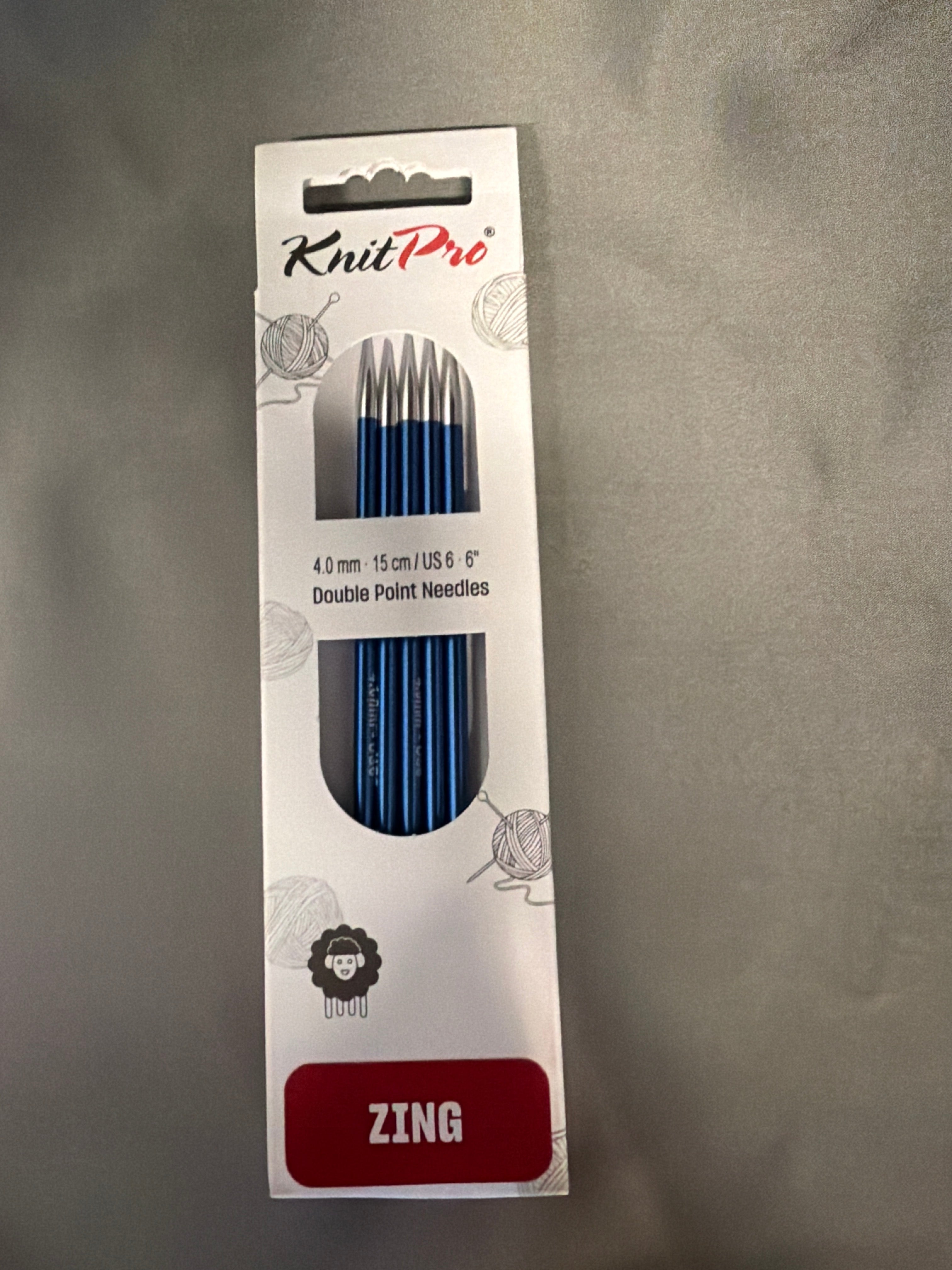 Knit pro zing double pointed needle