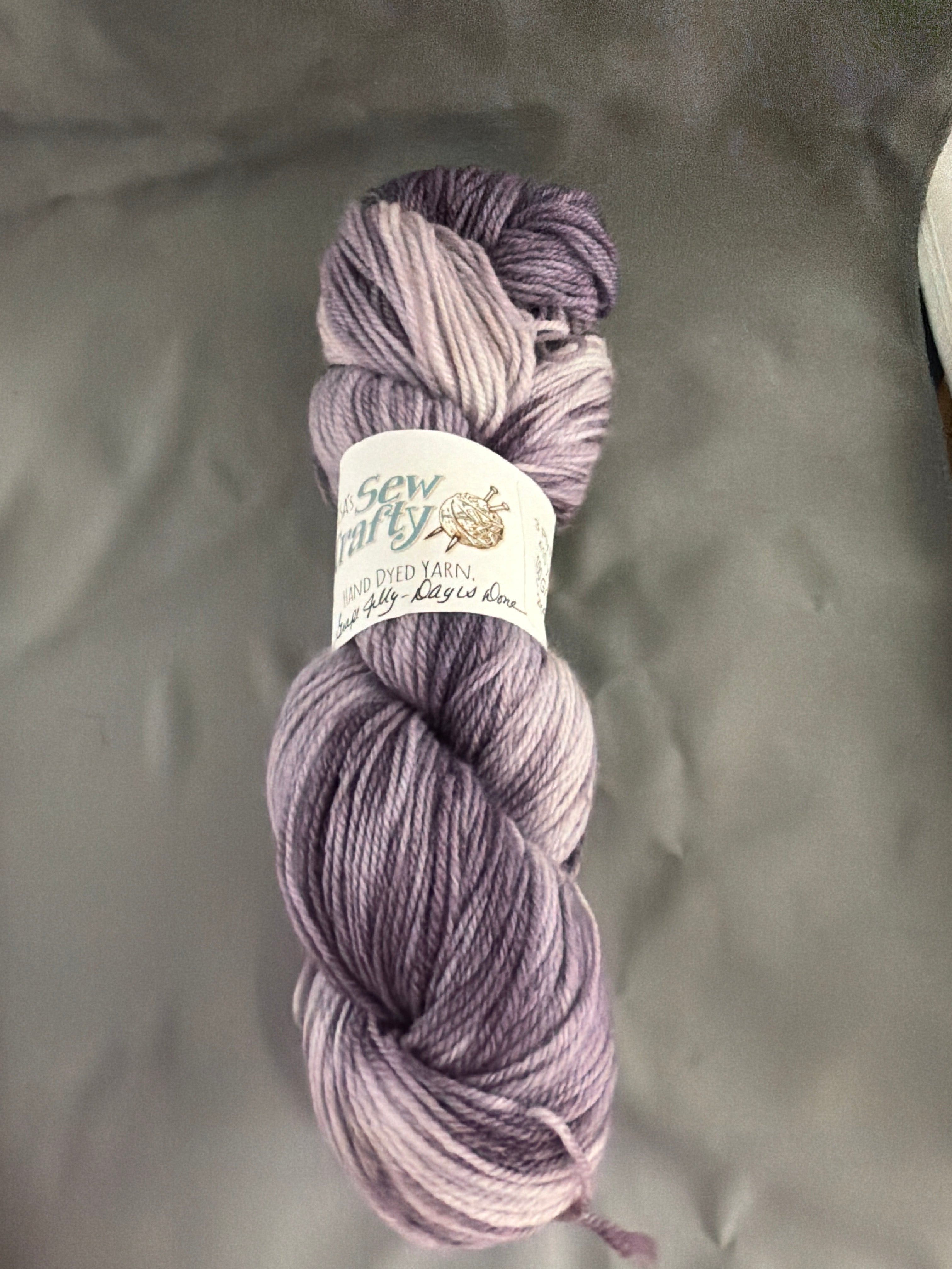 Grape jelly- day is done- hand dyed yarn