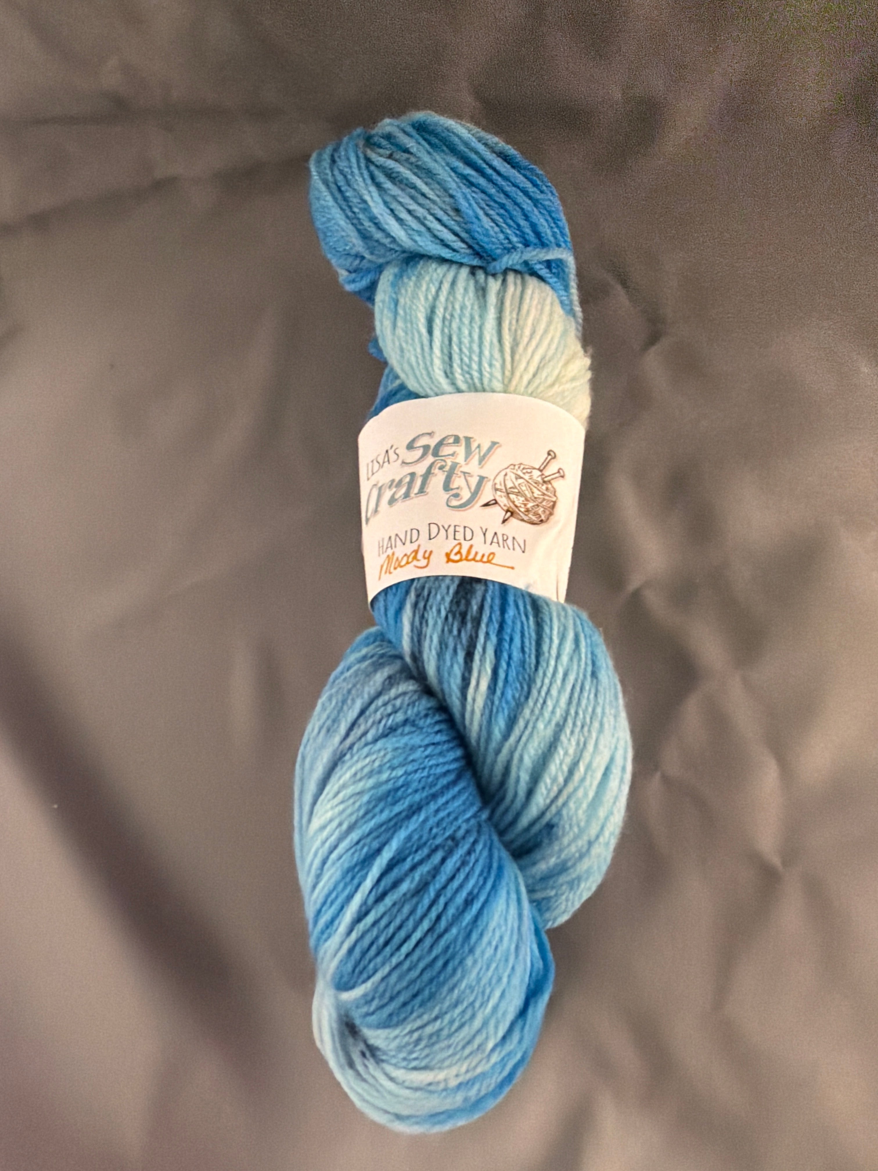 Moody blue - hand dyed yarn
