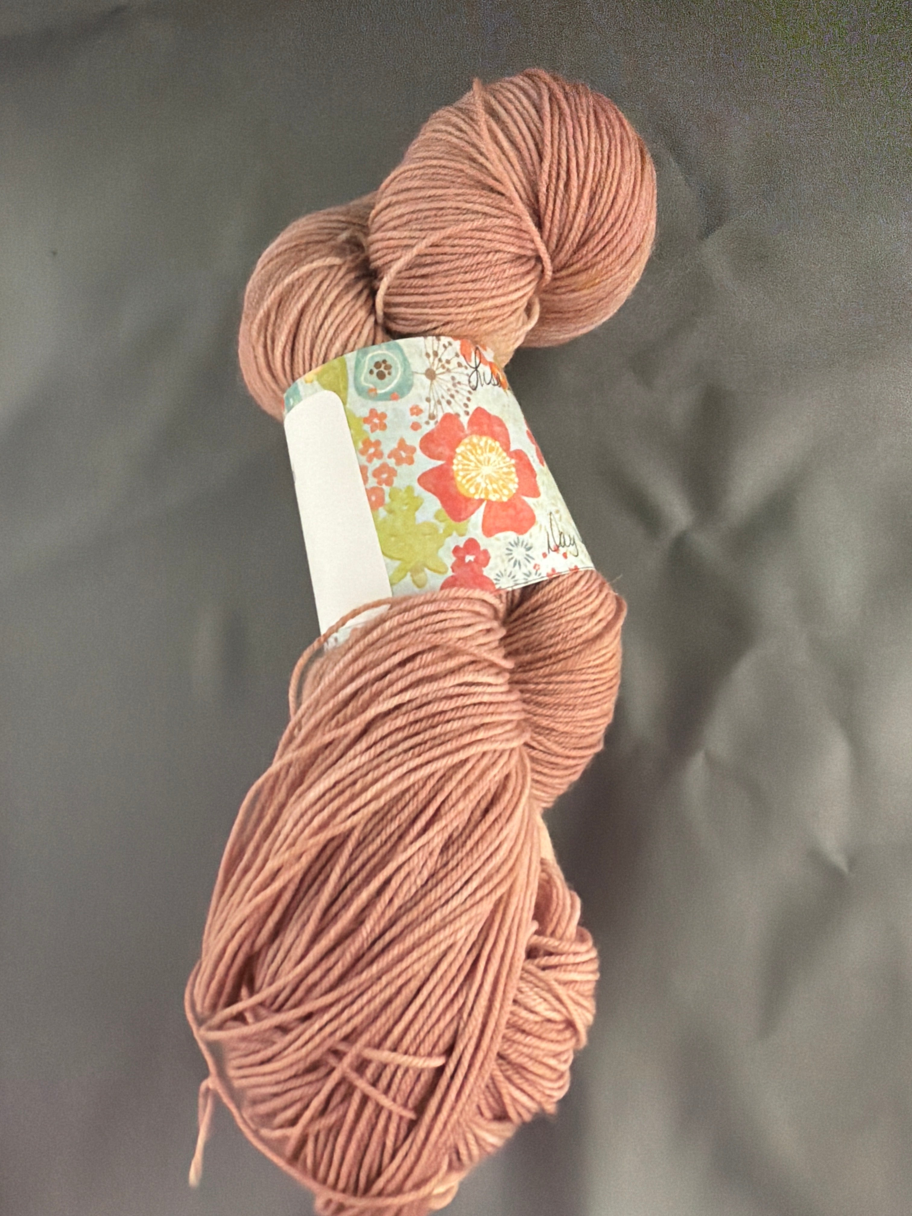 Peach day is done hand dyed yarn