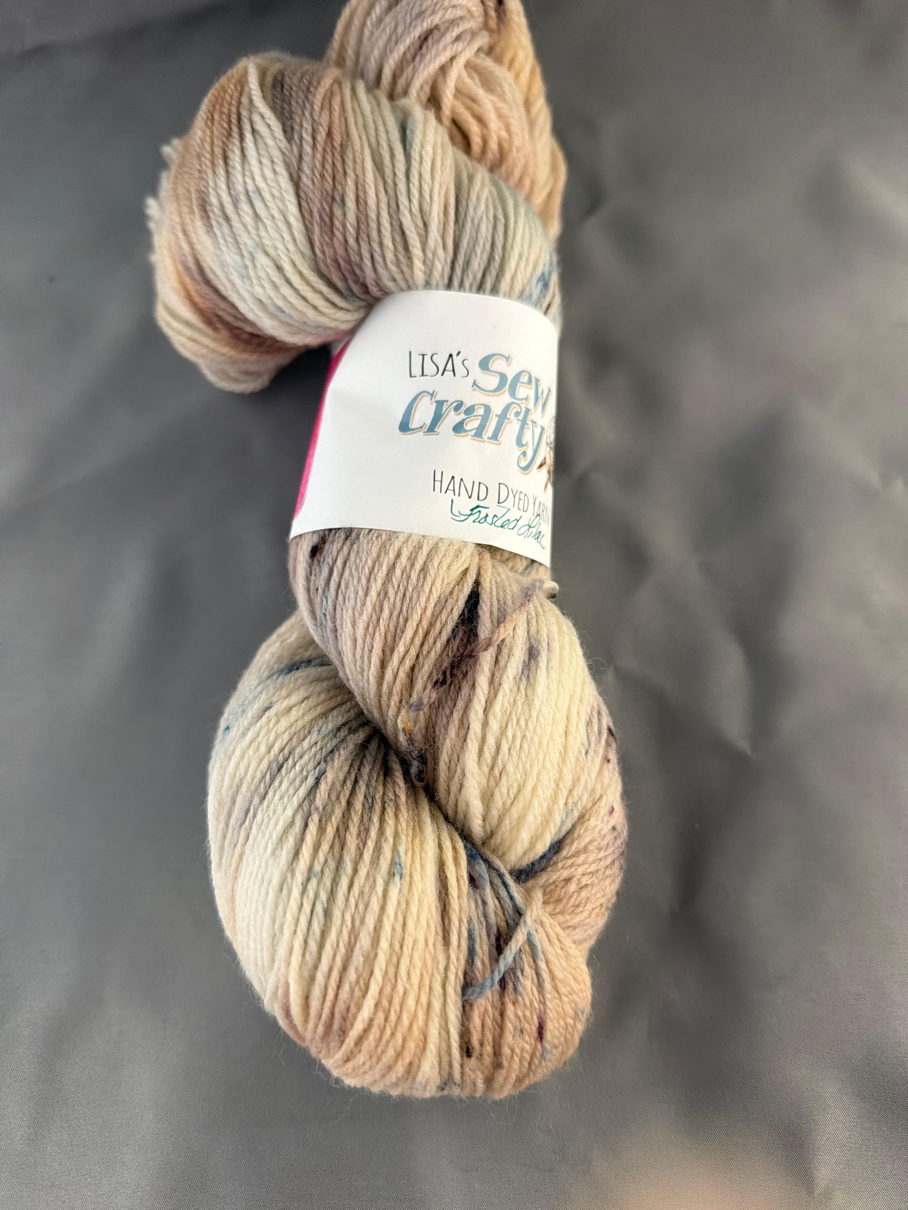 Frosted lilac hand dyed yarn
