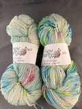 Electric tropics uv reactive hand dyed yarn