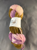Hand dyed yarn -plum wood