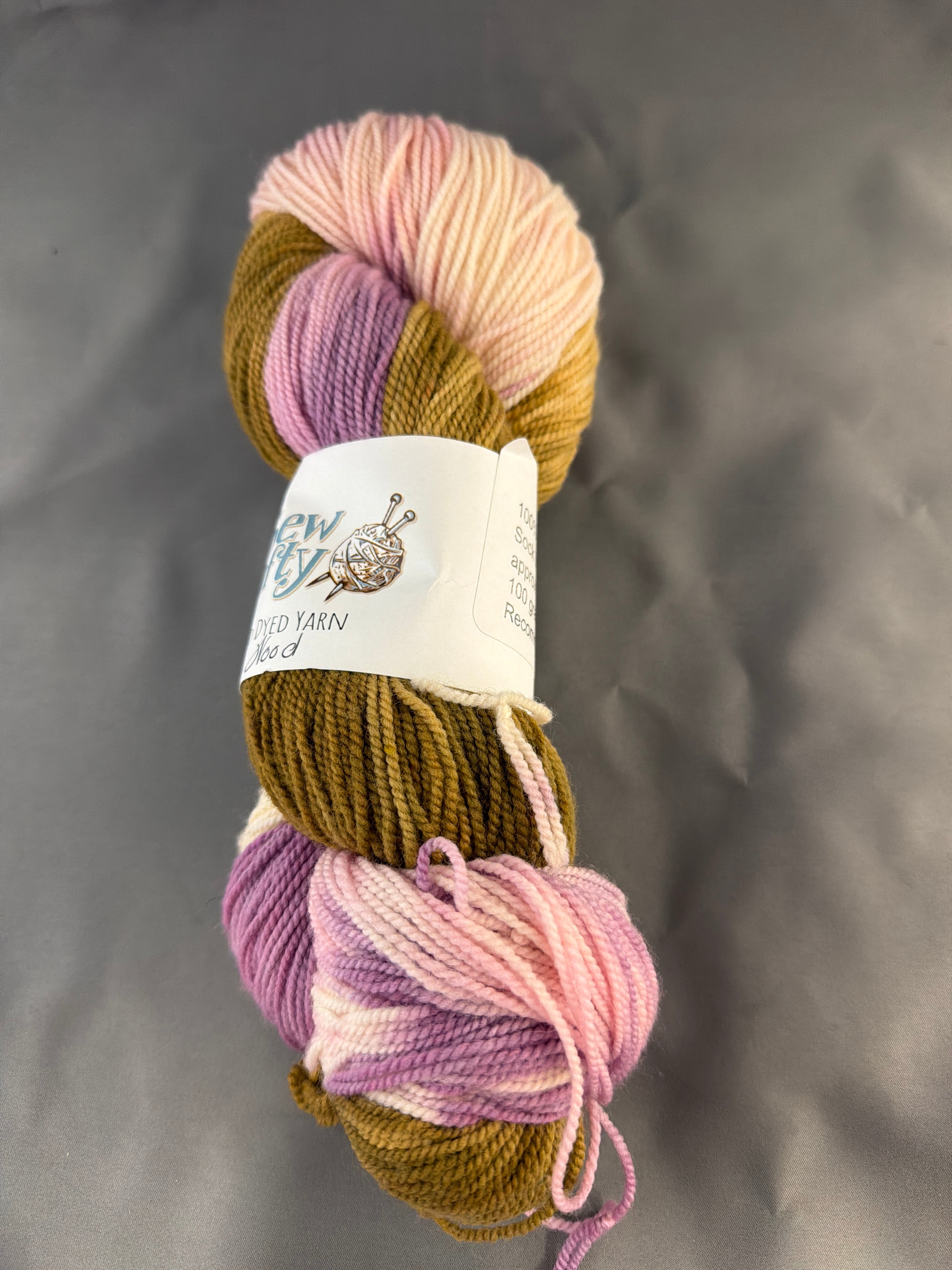 Hand dyed yarn -plum wood