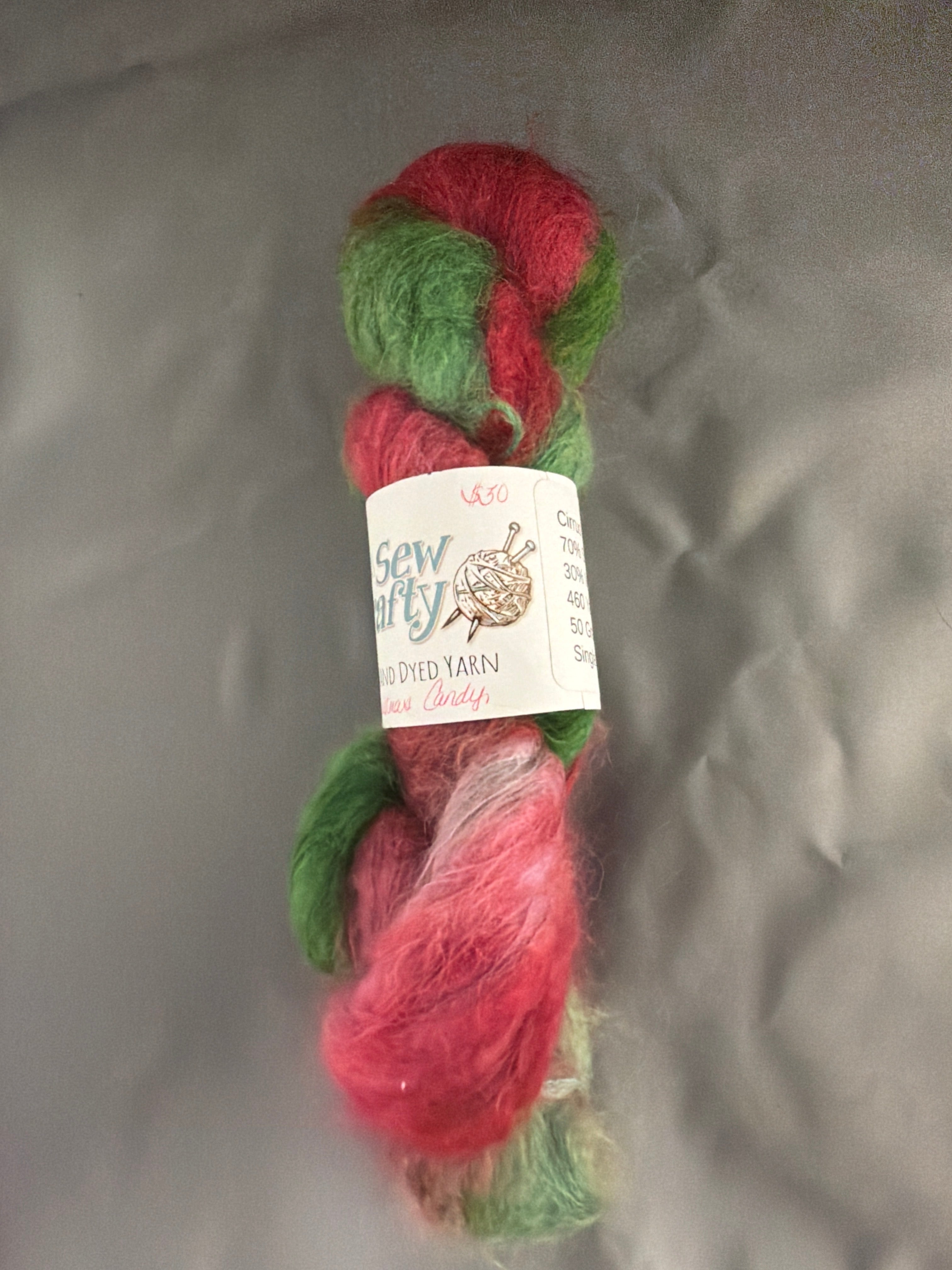 Christmas candy mohair