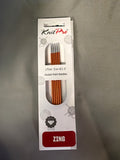 Knit pro zing double pointed needles