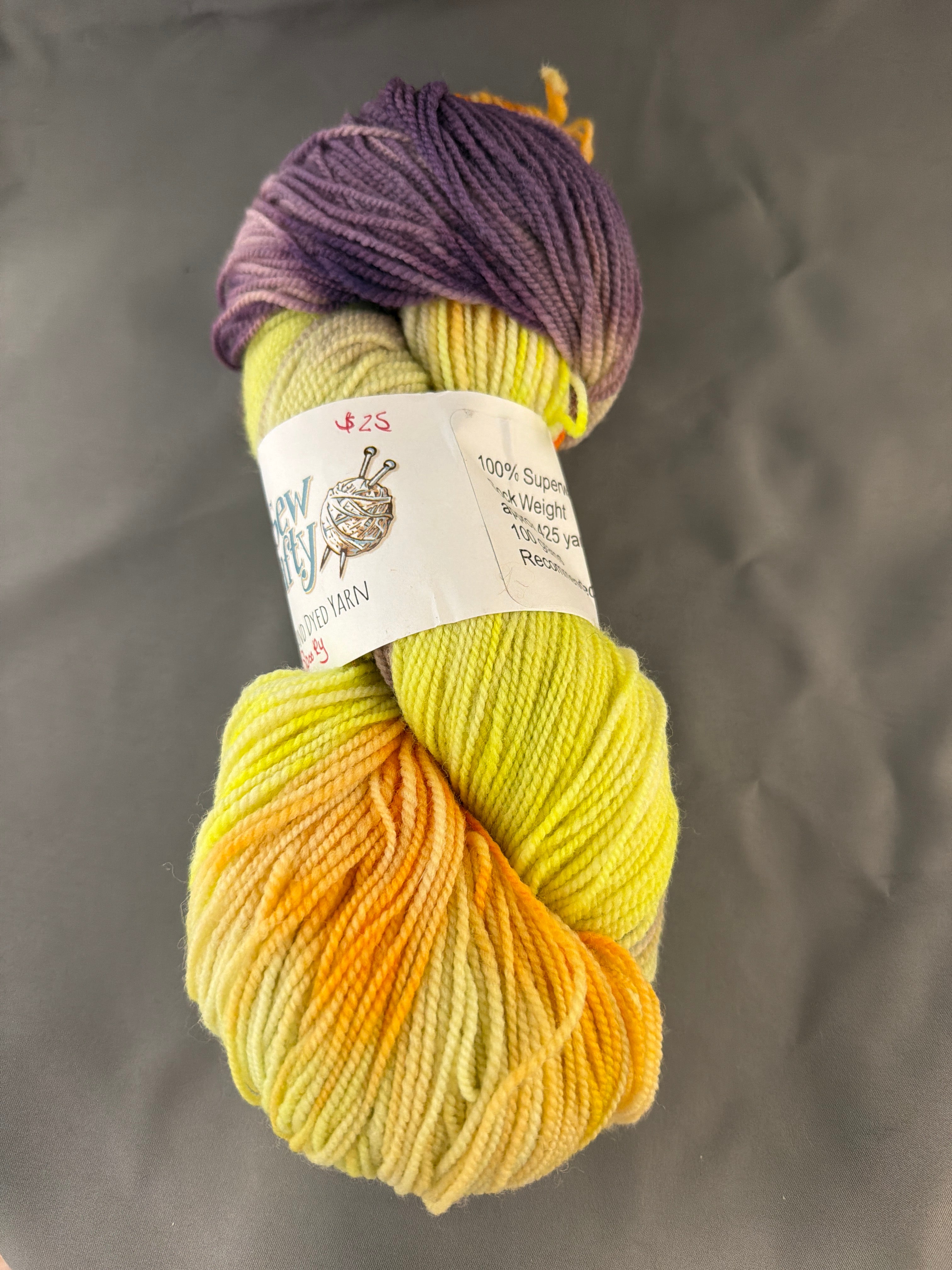 Spooky hand dyed yarn